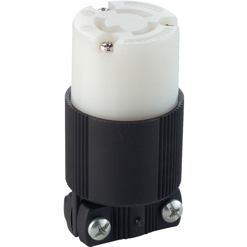 Eaton Wiring Devices CWL515C Electrical Connector, 2 -Pole, 15 A, 125/250 V, NEMA: NEMA L5-15, Black/White