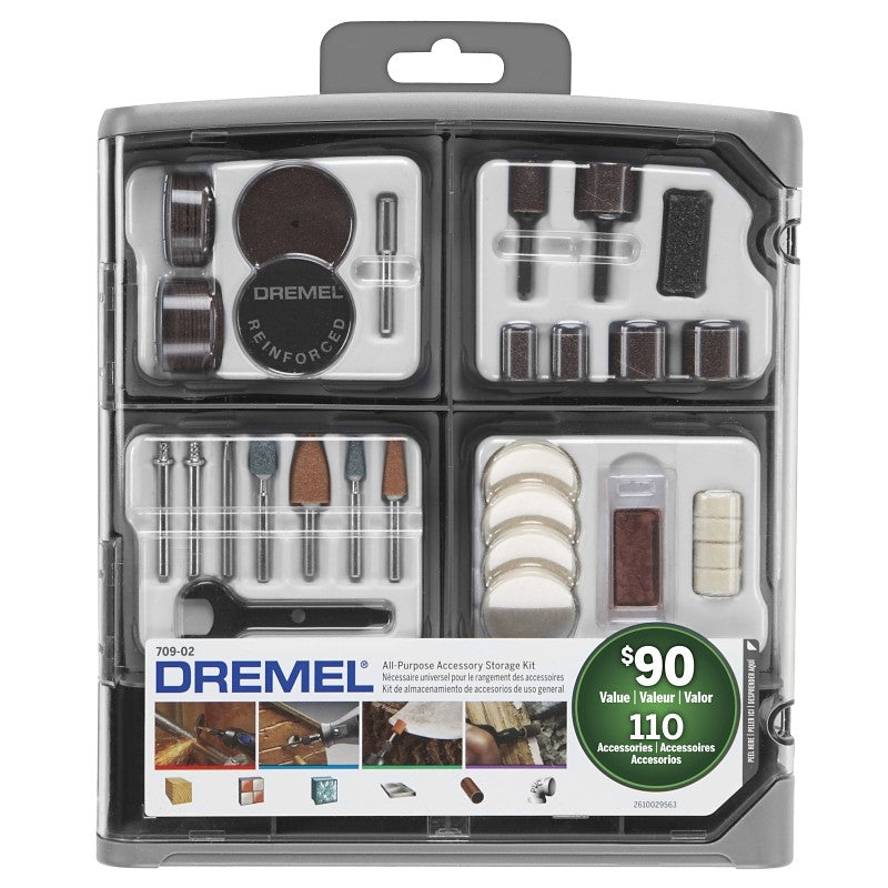 Dremel 709-02 Rotary Tool Accessory Kit, Includes: (12) 409 15/16 in Thin-Cut Cut-Off Wheel
