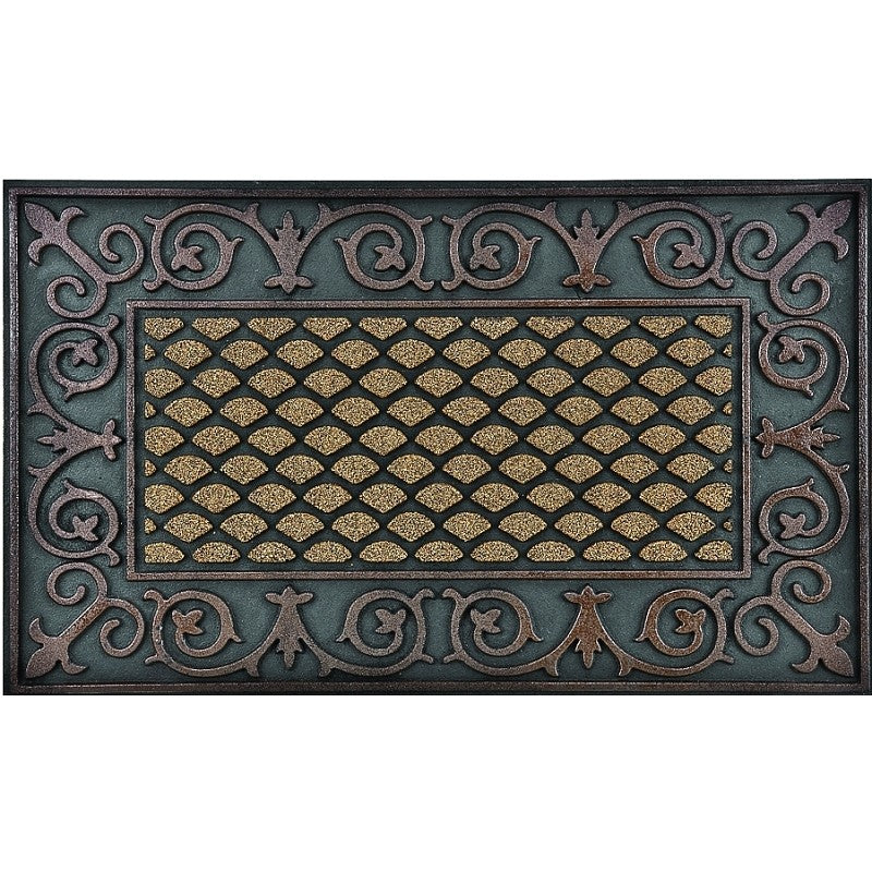 Simple Spaces DM-183002 Door Mat, 30 in L, 18 in W, Walnut Elegant Aesthetic Pattern, Walnut Surface, Chocolate