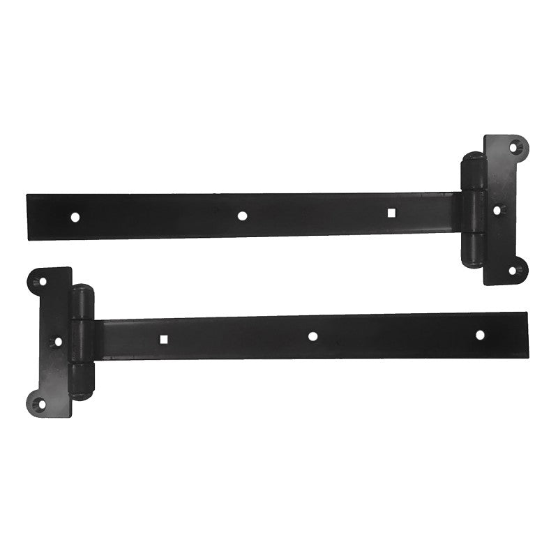 Nuvo Iron SH12BLK Strap Hinge, Steel, Black, Galvanized/Powder-Coated Satin, Screw Mounting