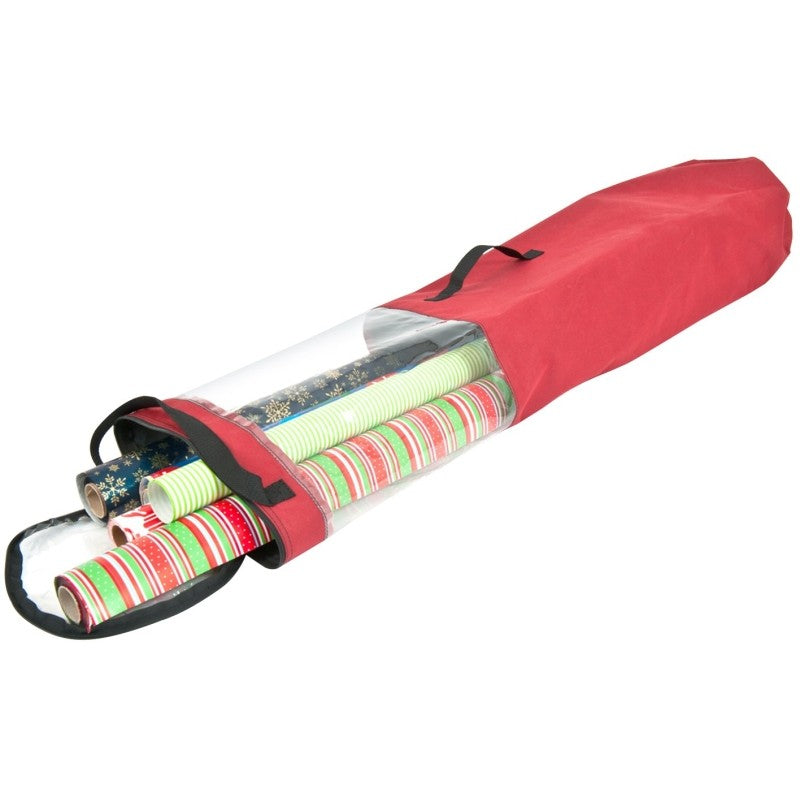 Treekeeper SB-10155 Wrapping Storage Bag, 12 Roll Capacity, Polyester, Clear (Pack of 12)