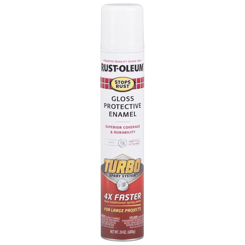 Rust-Oleum 334133 Rust Preventative Spray Paint, Gloss, White, 24 oz, Can (Pack of 6)
