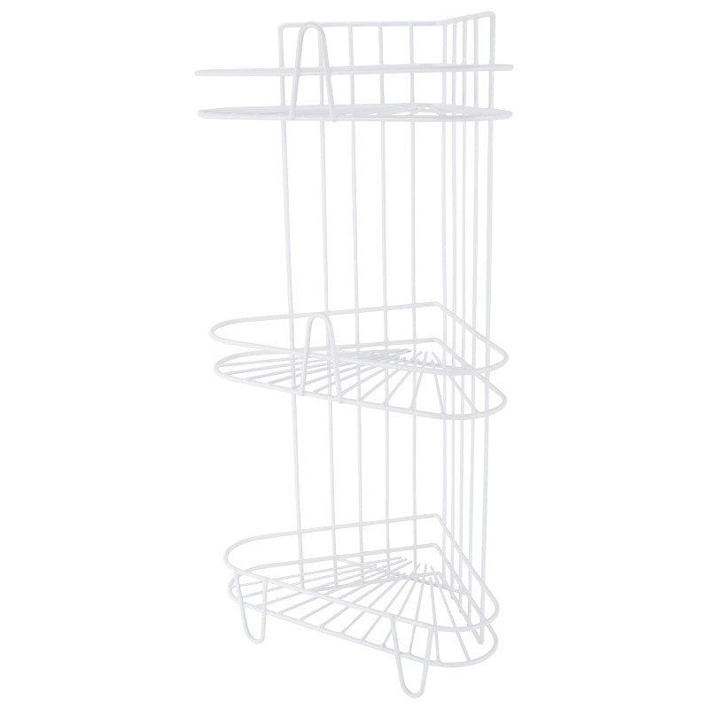 Simple Spaces SS-SC3-29-PE-3L Shower Caddy, 3-Shelf, 11-5/8 in OAW, 23-1/4 in OAH, 8-1/4 in OAD, 10 lb