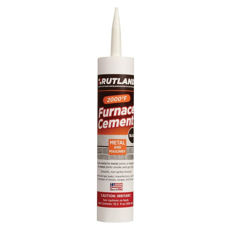 Rutland 64C Furnace Cement, Black, 10.3 fl-oz, Cartridge