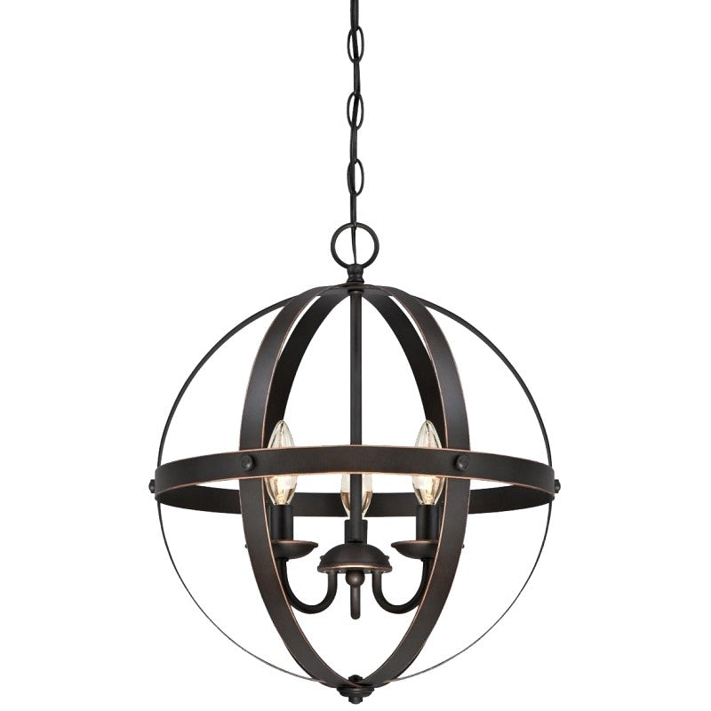 Westinghouse Stella Mira Series 6341800 Chandelier, 120 V, 120 W, 1-Tier, 3-Lamp, Incandescent, LED Lamp