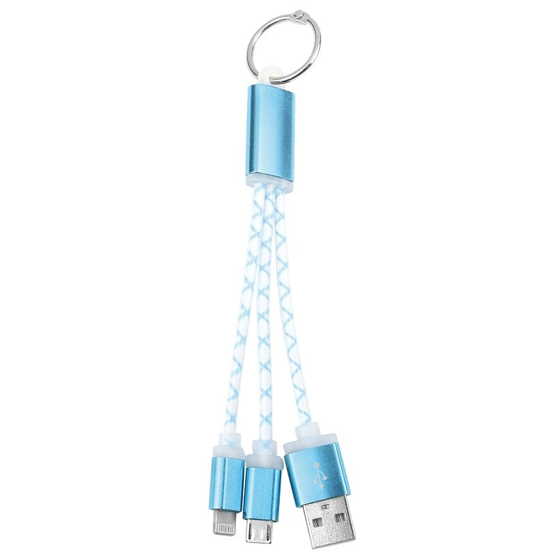 Hy-Ko KC636 Charging Cable Duo Key Ring (Pack of 5)