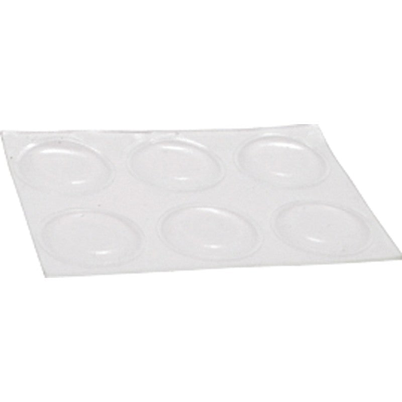 Shepherd Hardware 9965 Surface Guard Bumper Pad, 3/4 in, Round, Vinyl, Clear (Pack of 12)