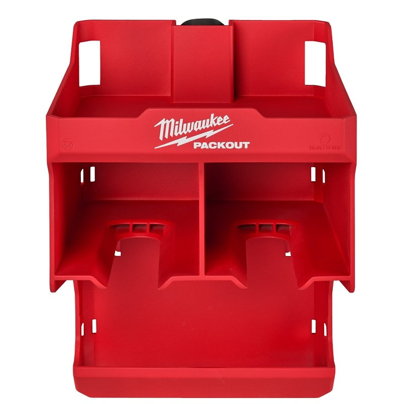 Milwaukee PACKOUT 48-22-8343 Tool Station, 25 lb Load, 10 in L, 9-1/2 in W, 14 in H, Polymer, Red