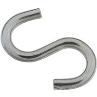 Heavy Open S Hooks 3/4 Inch Zinc Plated Steel 8 Pack