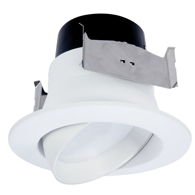 Halo LA4 Series LA4069301EWH Adjustable Gimbal, 9 W, 120 VAC, 1-Lamp, LED Lamp, White, Matte