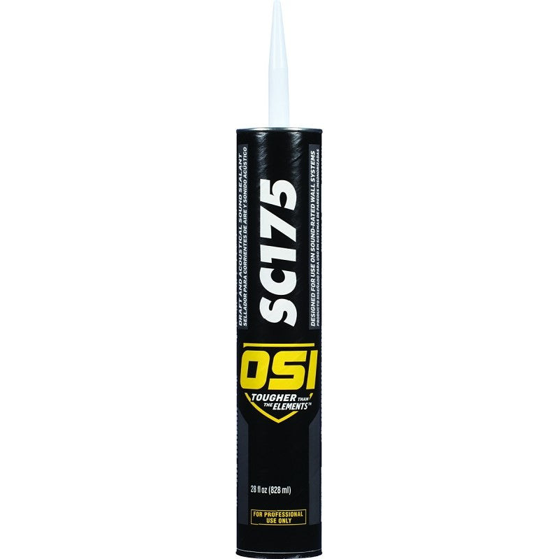 OSI 1496542 Sound Sealant, White, 2 to 7 Days Curing, 40 deg F, 28 oz Cartridge (Pack of 12)