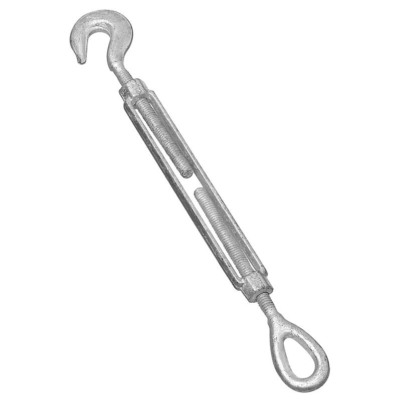 National Hardware 3272BC Series N177-493 Turnbuckle, 700 lb Working Load, 3/8 in Thread, Hook, Eye, 6 in L Take-Up