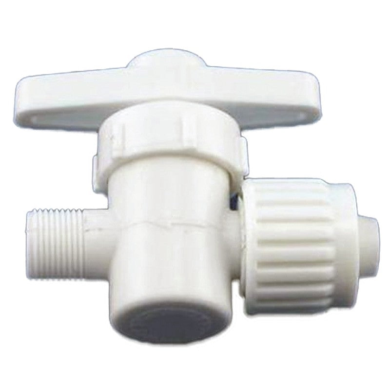 Flair-It 16892 Stop Valve, 1/2 x 3/8 in Connection, PEX x Male Compression, Plastic Body