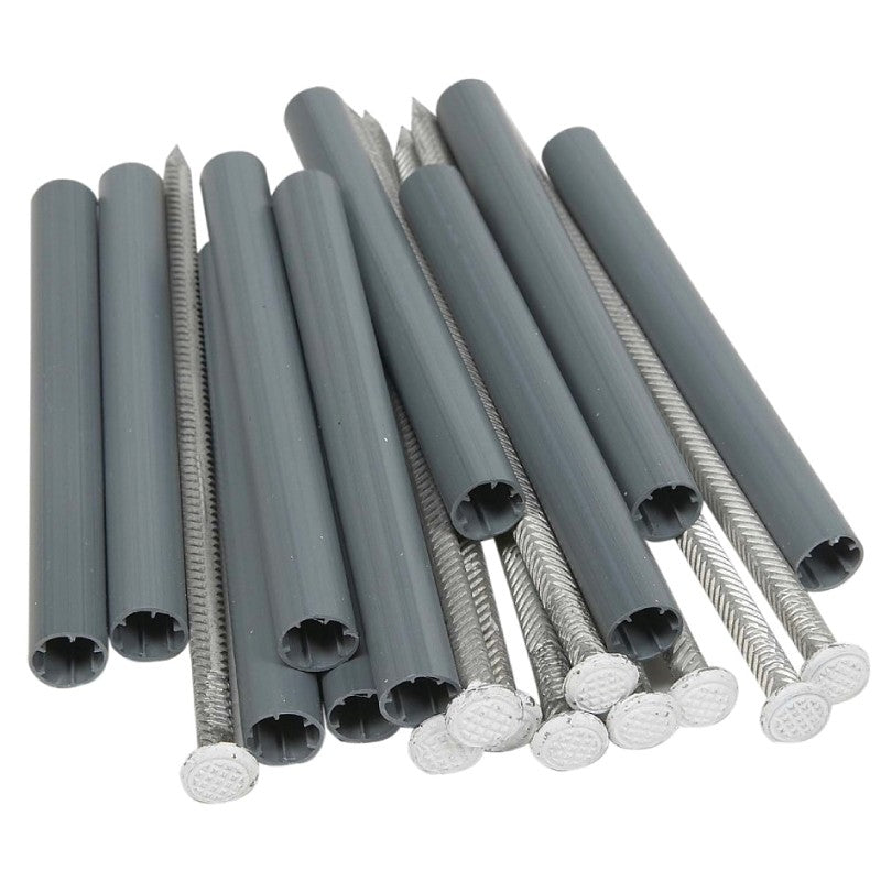 Amerimax 25043 Gutter Spike and Ferrule, Aluminum/Plastic, White