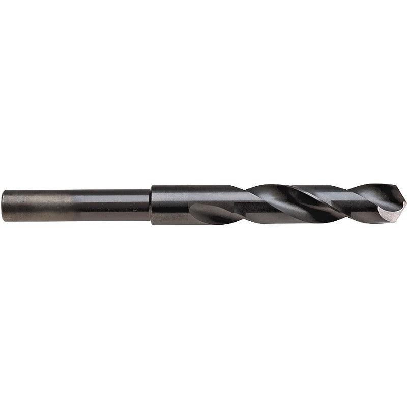 Irwin 91134 Silver and Deming Drill Bit, 17/32 in Dia, 6 in OAL, Spiral Flute, 1/2 in Dia Shank, Flat, Reduced Shank