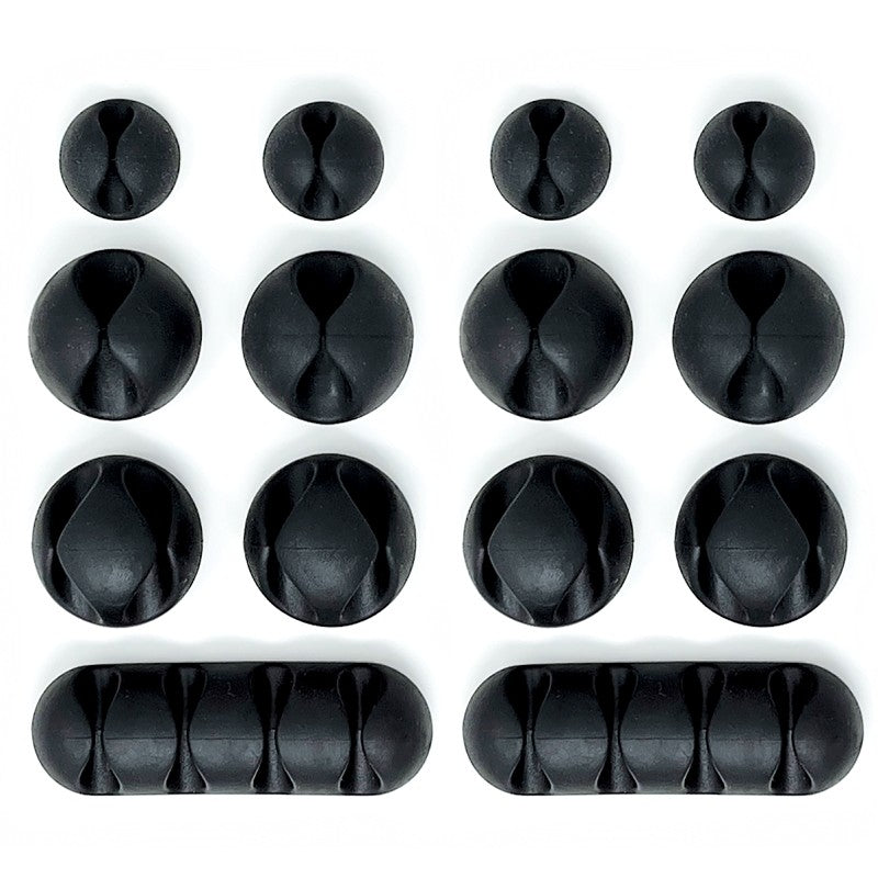 Wrap-It Storage 514-CLIPS-BL Cable Clip, Silicone, Black