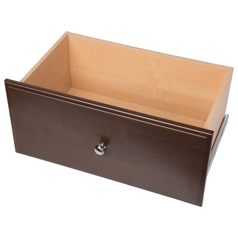 Easy Track RD12-T Series Drawer, 24 in W, 12 in H, 14 in D, Wood, Truffle