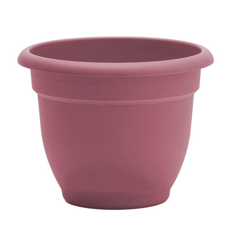 Bloem Ariana Series AP0634 Planter, 6-1/2 in Dia, 5-1/4 in H, Round, Elegant, Traditional Design, Resin, Dusty Rose (Pack of 10)