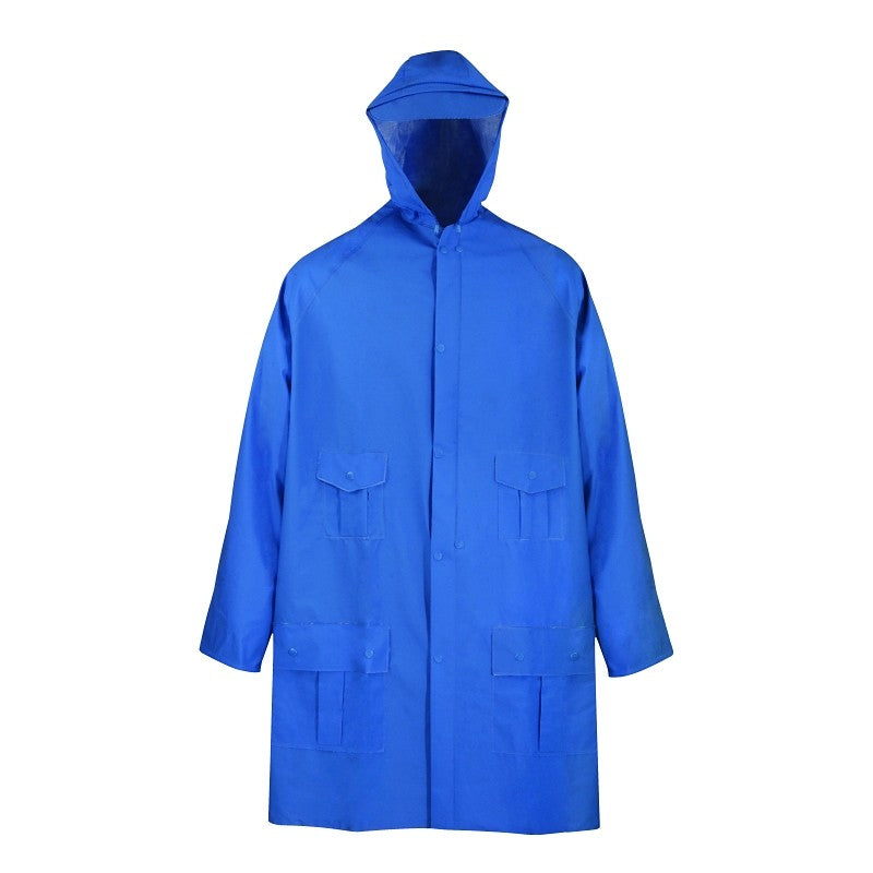 Diamondback 8156-M Rain Parka, M, Polyester/PVC, Blue, Zipper Closure