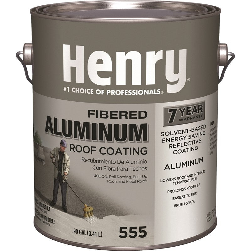 Henry HE555042 Roof Coating, Aluminum, 3.41 L Can, Liquid (Pack of 4)
