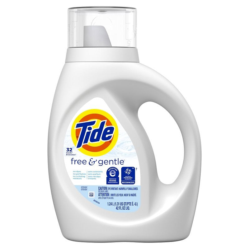 Tide 04182 Laundry Detergent, 42 oz, Bottle, Liquid, Slight (Pack of 6)