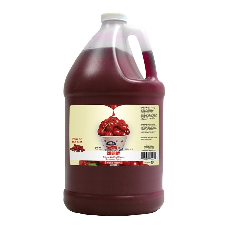 Gold Medal 1223 Syrup, Cherry Flavor, 1 gal Jug (Pack of 4)