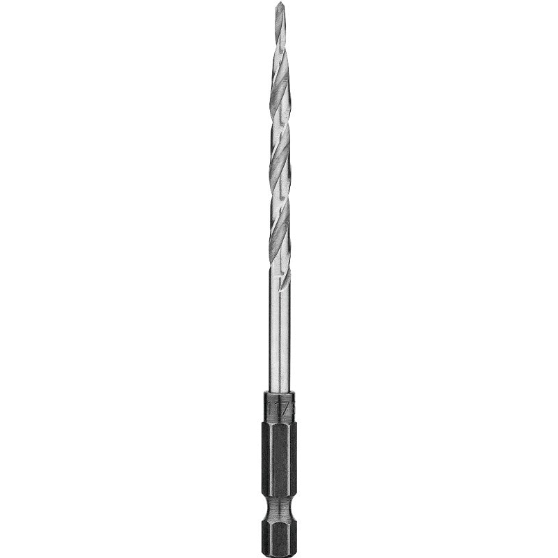 DEWALT DW2538 Drill Bit, 11/64 in Dia, 3-1/2 in OAL, Countersink, Spiral Flute, 2-Flute, 1/4 in Dia Shank, Hex Shank