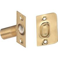 Adjustable Ball Catch 13/16 Inch Bore Solid Brass Rounded Strike Plate