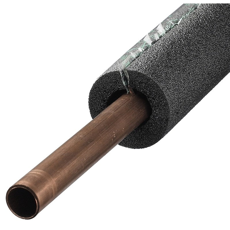 Frost King 5P10X Tubular Pipe Insulation, 1/2 in Dia, 3 ft L, Polyethylene Foam, Black, 1/4, 1/2 in Pipe