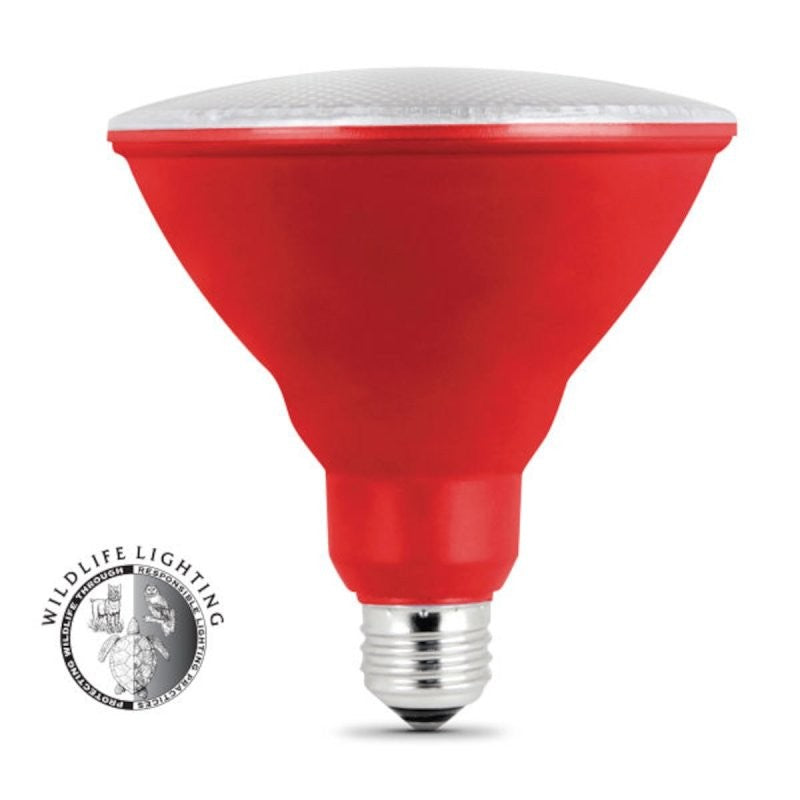 Feit Electric PAR38/R/10KLED/BX LED Bulb, Flood/Spotlight, PAR38 Lamp, E26 Lamp Base, Red Light (Pack of 4)
