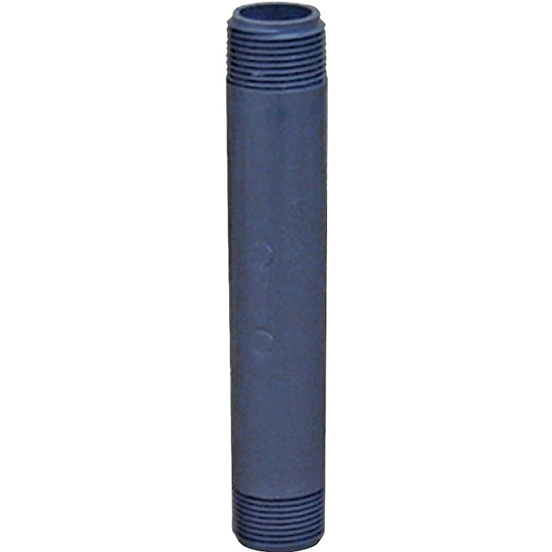Genova P-34-10 Pipe Nipple, 3/4 in, MIP x MIP, PVC, Gray, SCH 80 Schedule, 10 in L