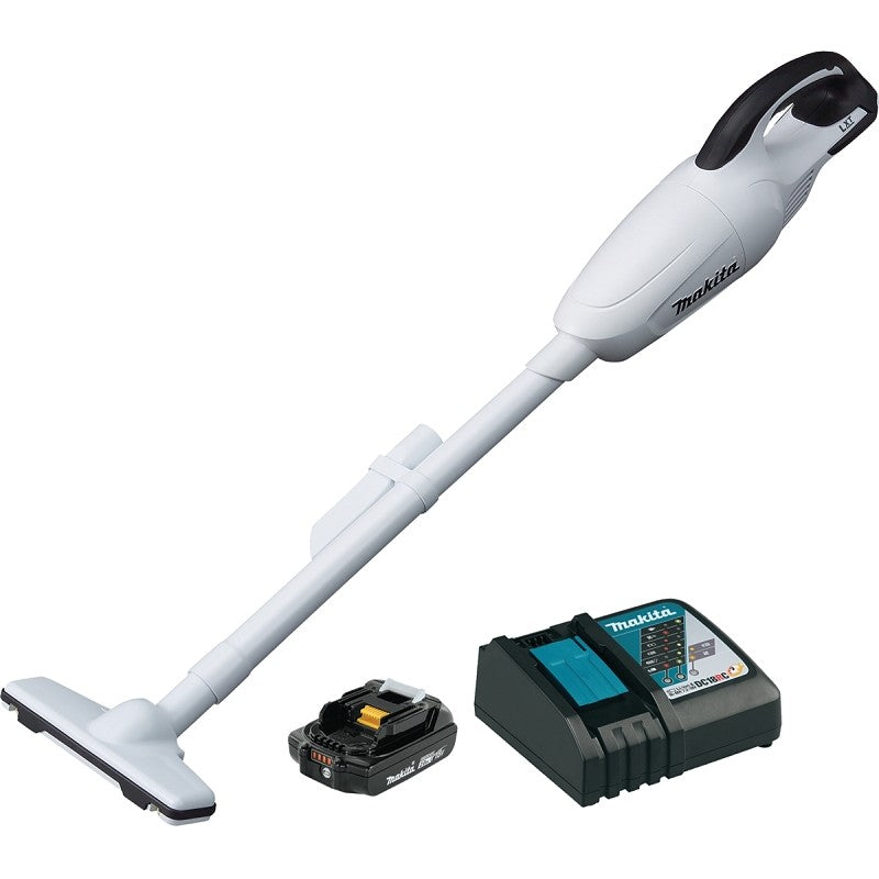 Makita LXT XLC02RB1W Compact Vacuum Kit, 1.3 pt Vacuum, Lithium-Ion Battery