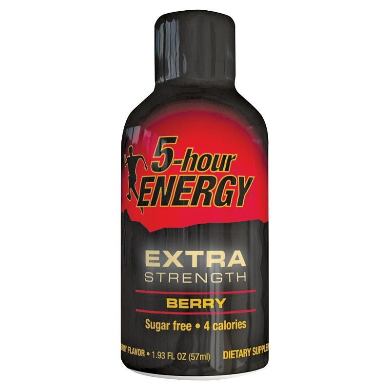 5-hour ENERGY 718128 Sugar-Free Energy Drink, Liquid, Berry Flavor, 2 oz Bottle (Pack of 12)