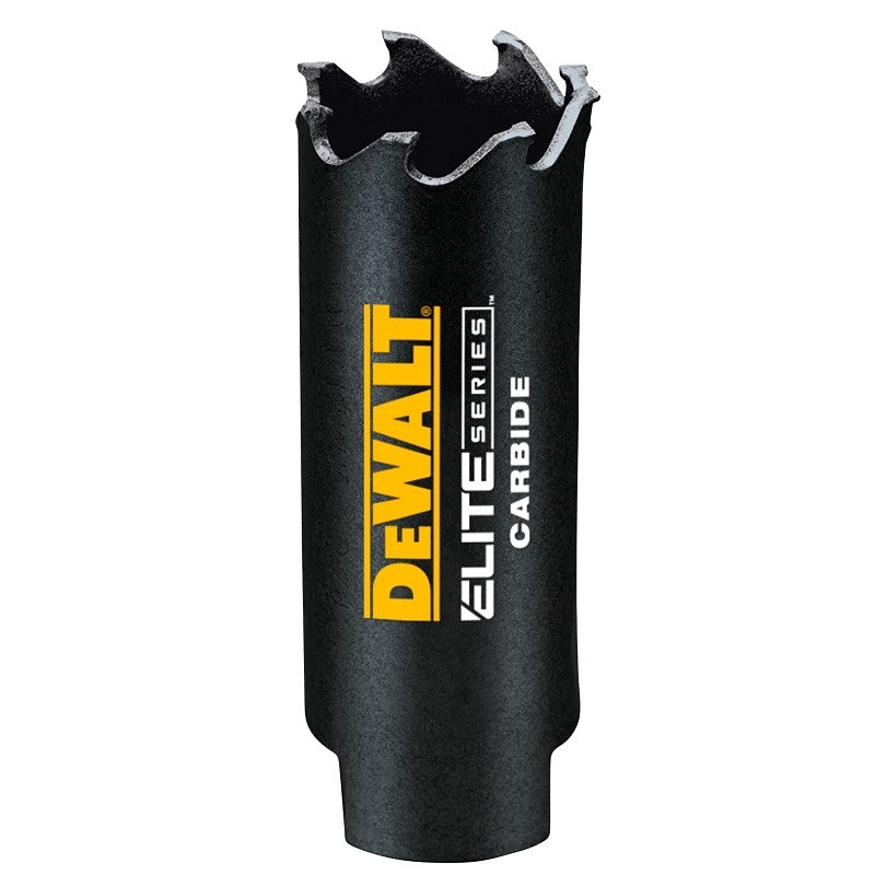 DEWALT ELITE Series DAH378 Hole Saw, 7/8 in Dia, 1-3/4 in D Cutting, 1/2 in Arbor, 3 TPI, Carbide Cutting Edge