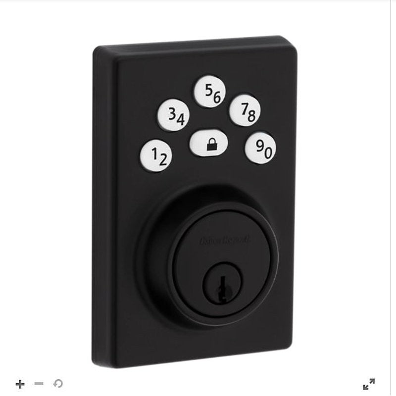 Kwikset Powerbolt 240 992400-005 Keypad Electronic Lock, 3 Grade, Zinc, Matte Black, KW1 Keyway