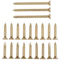 Door Hinge Reinforcement Screws #9 By 1 & 2-1/4 Inch Bright Brass