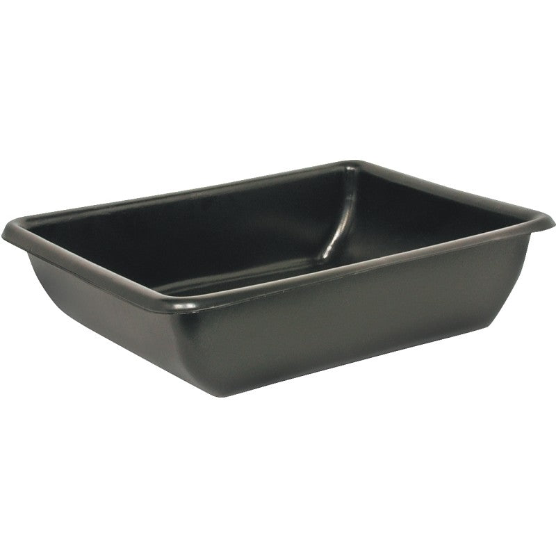 Maccourt AT2606 Utility Tub, 9 gal, 26 in L, 20 in W, 6 in H, Polyethylene, Black, Rectangle