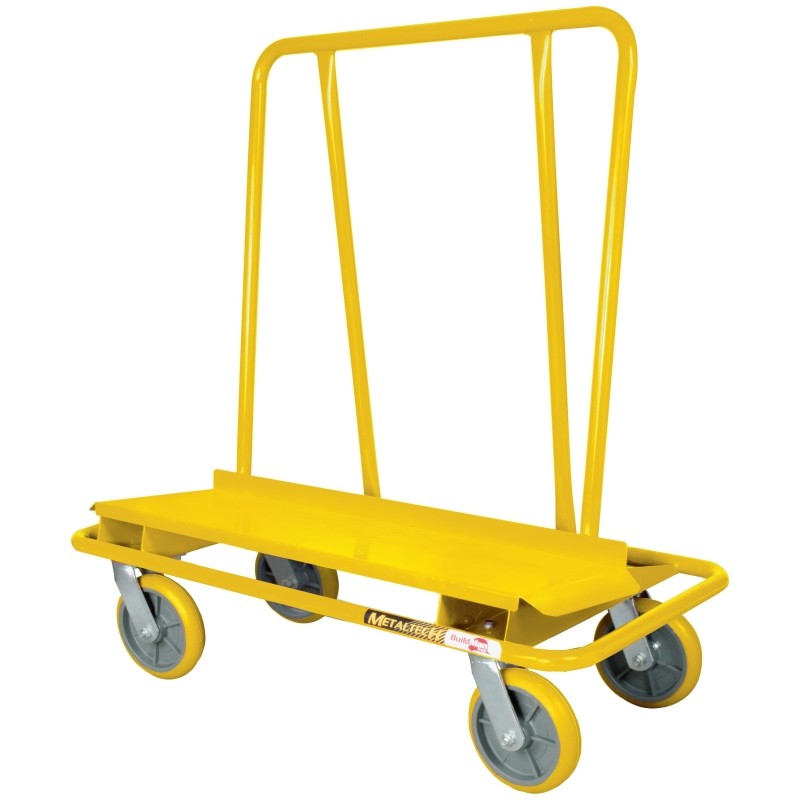 Metaltech I-DCL8YGR31 Drywall Cart, 80 lb, 14, Steel, 49-1/4 in OAL, 22-1/4 in OAW