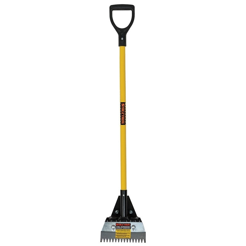Structron S600 Power Series 49749 Shingle Remover Shovel, Carbon Steel Blade, Steel Head, D-Shaped Handle, 48 in OAL