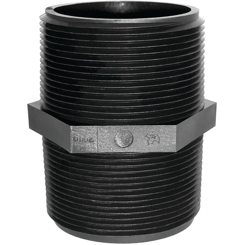 Green Leaf M 1000 P Pipe Nipple, 1 in, MNPT, Black (Pack of 5)
