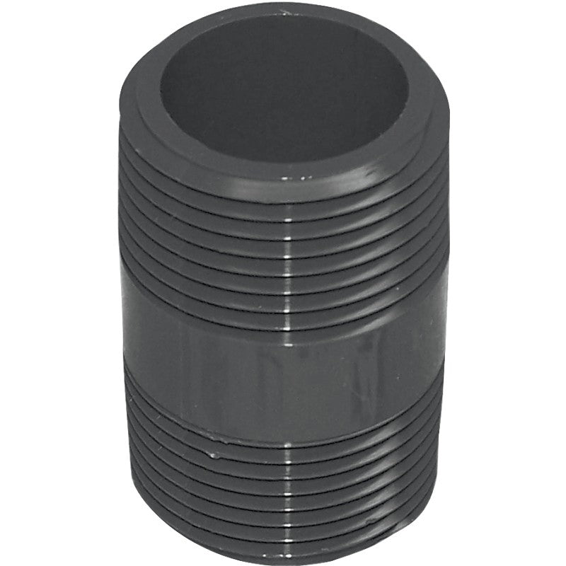 Genova 300 Series P-12-212 Pipe Nipple, 1/2 in, MIP, PVC, Gray, SCH 80 Schedule, 2-1/2 in L