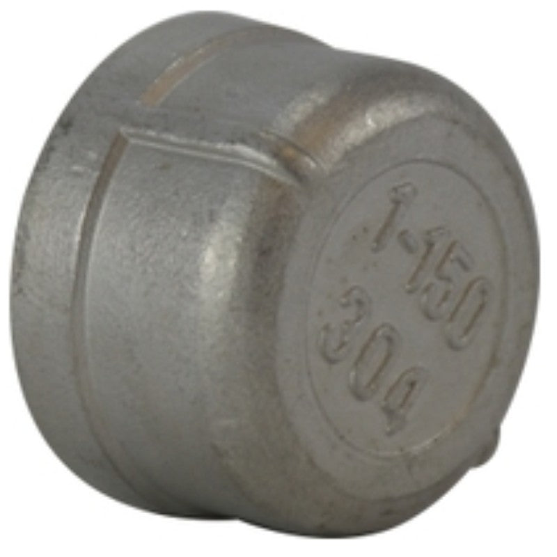 Anderson Metals 62474B Pipe Cap, 3/4 in, Threaded, 304 Stainless Steel, 150 psi Pressure