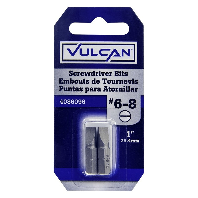 Vulcan 306272OR Screwdriver Bit, Hex Shank, S2 Chrome Molybdenum Steel