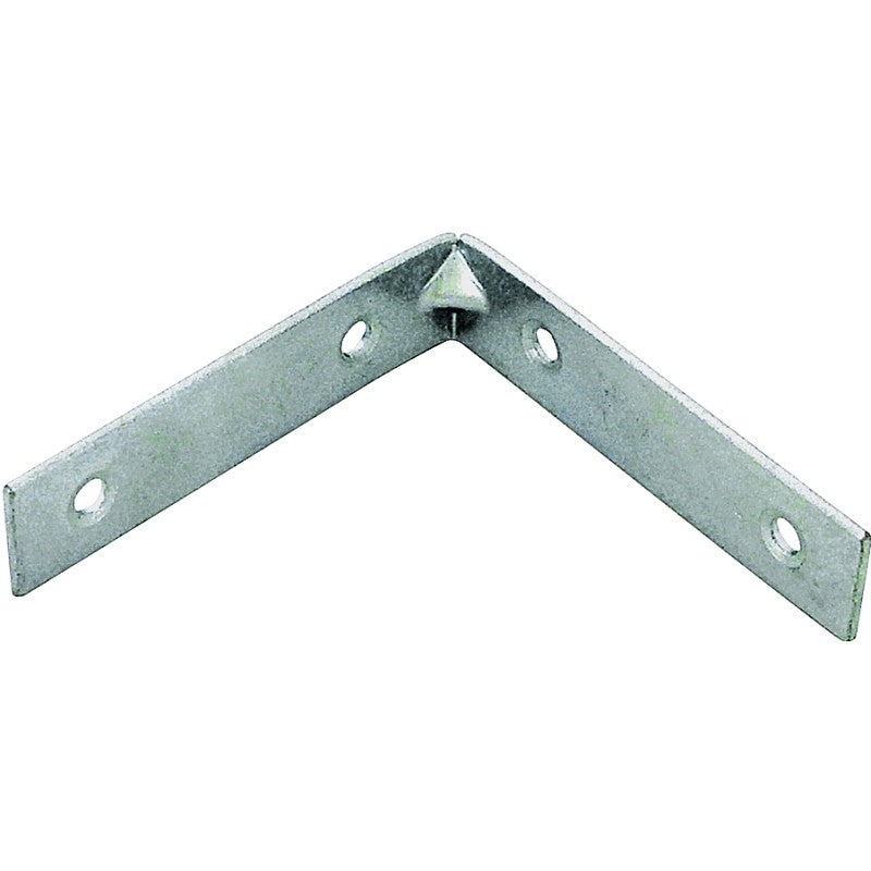 ProSource CB-B04-C4PS Corner Brace, 4 in L, 4 in W, 7/8 in H, Steel, Zinc-Plated, 3.1 mm Thick Material