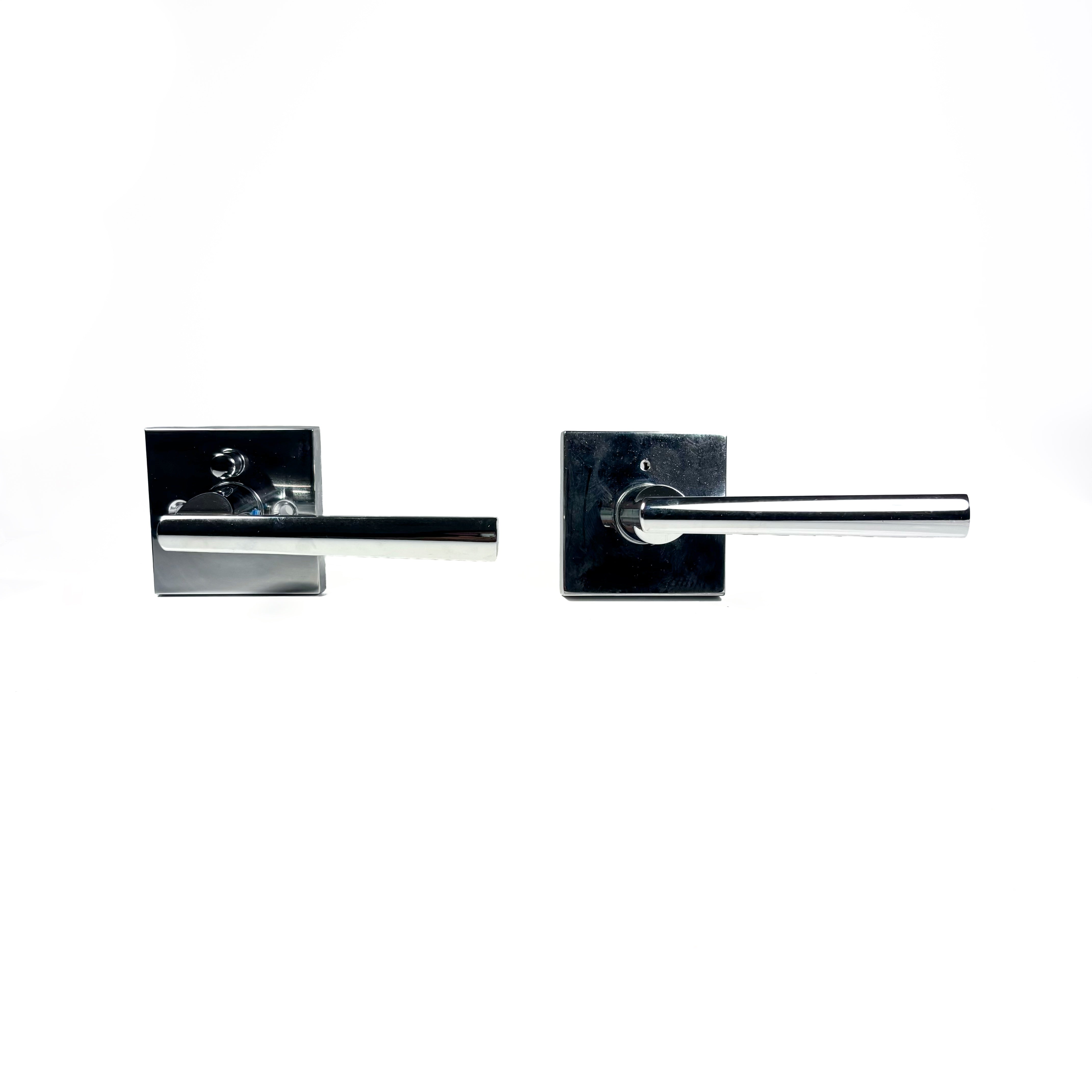Bed And Bath Privacy Leverset Square Back Polished Chrome
