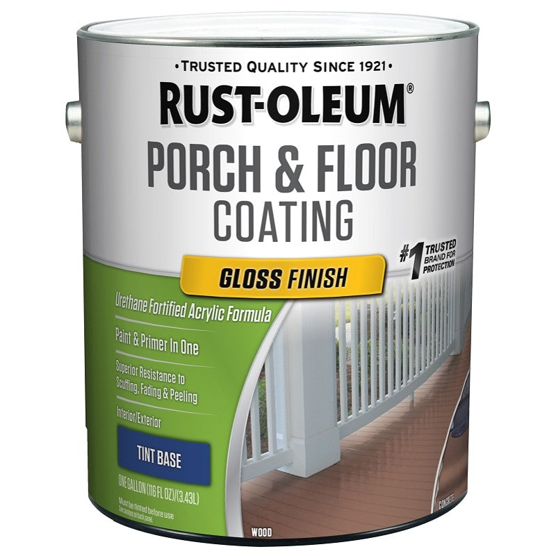 Rust-Oleum 320471 Porch and Floor Coating, Gloss, Liquid, 1 gal, Can (Pack of 2)