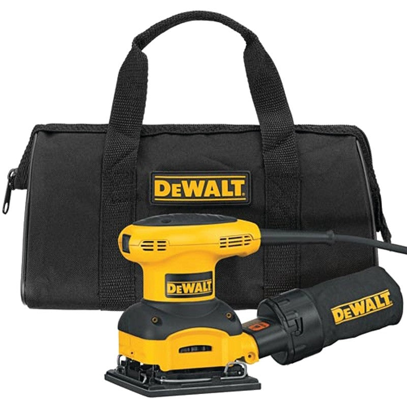 DEWALT DWE6411K/D26441K Palm Sander Kit, 2.3 A, 1/4 in Sheet