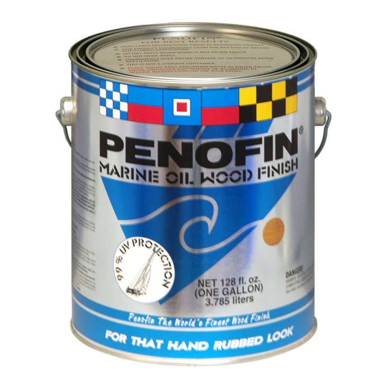 Penofin F3EMAGA Marine Oil Wood Finish, Transparent Natural, Liquid, 1 gal (Pack of 4)