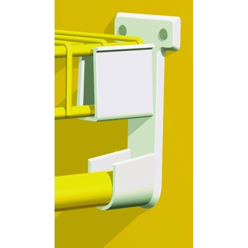 ClosetMaid 6609 Wall Bracket, Resin, White, Includes: Pins