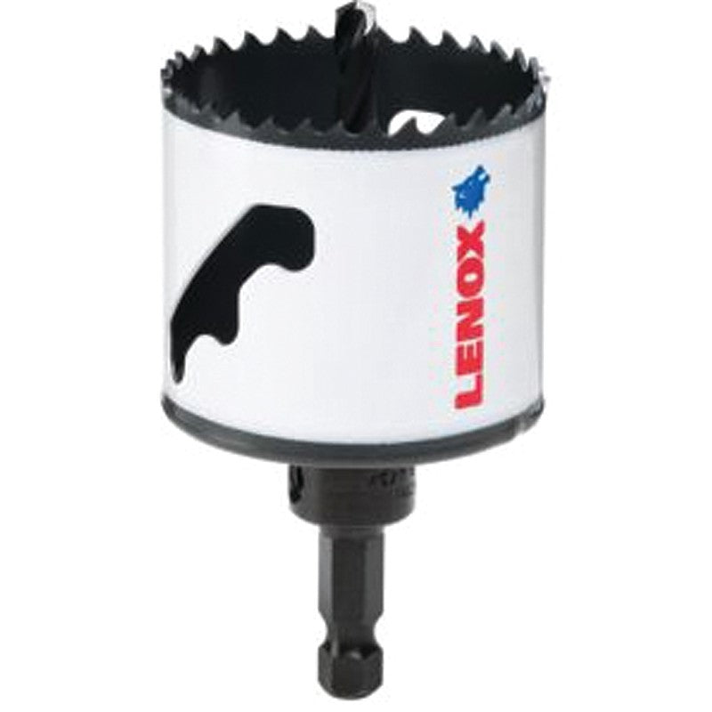 Lenox Speed Slot 1772952 Hole Saw, 2-1/4 in Dia, 1-9/16 in D Cutting, 1/4 in Arbor, HSS Cutting Edge